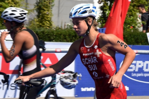 Triathlon - Cathia Schär au pied du podium européen