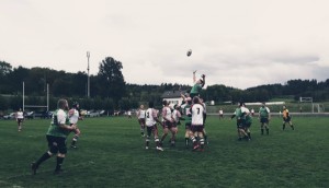 Match de l'équipe masculine face au RC Bagnes, le 10/10/2020. 