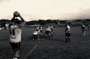 Match de l'équipe masculine face au RC Bagnes, le 10/10/2020. 